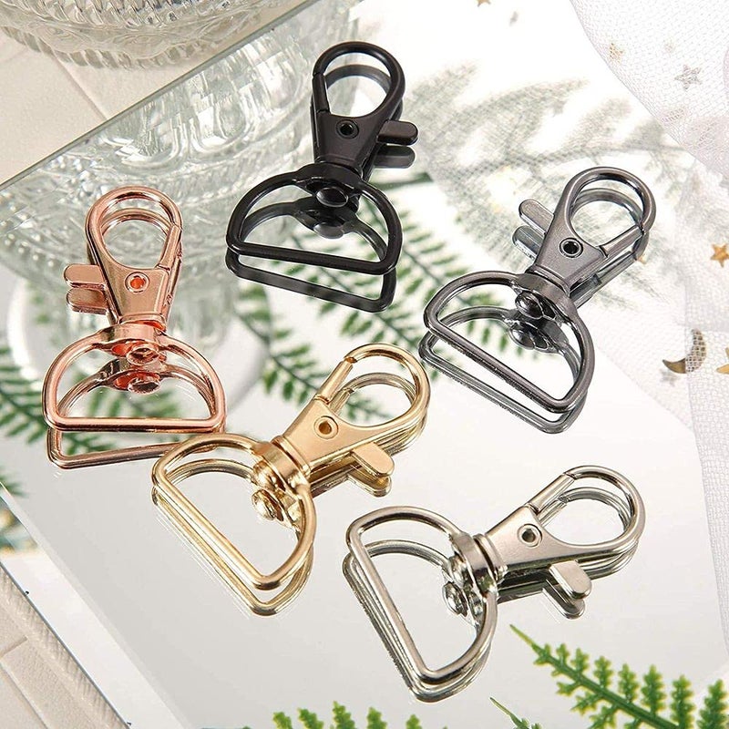 DIY Crafts DIY DIYC15674 Crafts Swivel Snap Hooks and D Rings Metal Swivel Lanyard Snap Hook Slide Buckle for Keychain Lanyard Crafts Supplies 2 Pcs Slide Buckles Antique Silver  - Image 4