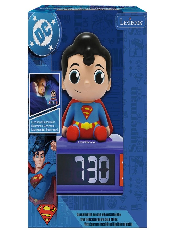 LEXiBOOK, Superman, Superman Night Light Alarm Clock, Sounds and Melodies, Backlit LCD Screen, Illuminated, Snooze, RL800SU - Image 5
