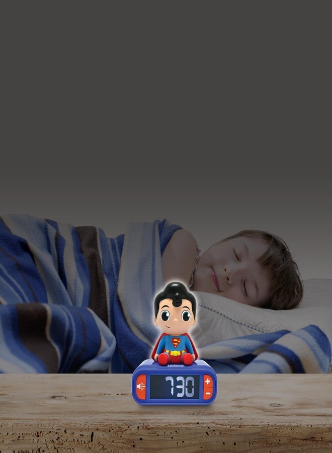 LEXiBOOK, Superman, Superman Night Light Alarm Clock, Sounds and Melodies, Backlit LCD Screen, Illuminated, Snooze, RL800SU - Image 4