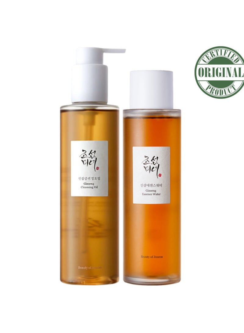 Beauty of Joseon Cleansing Duo The Perfect Ritual For Radiant Skin - Ginseng Cleansing Oil - Ginseng Essence Water 350ml - Image 1