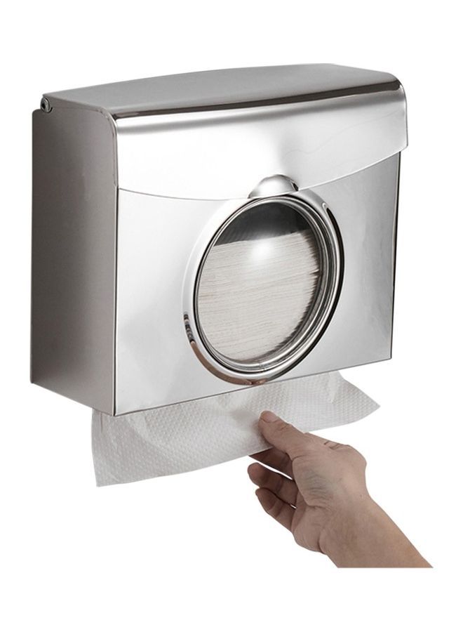 NIBEMINENT Paper Towel Dispenser Silver - Image 1