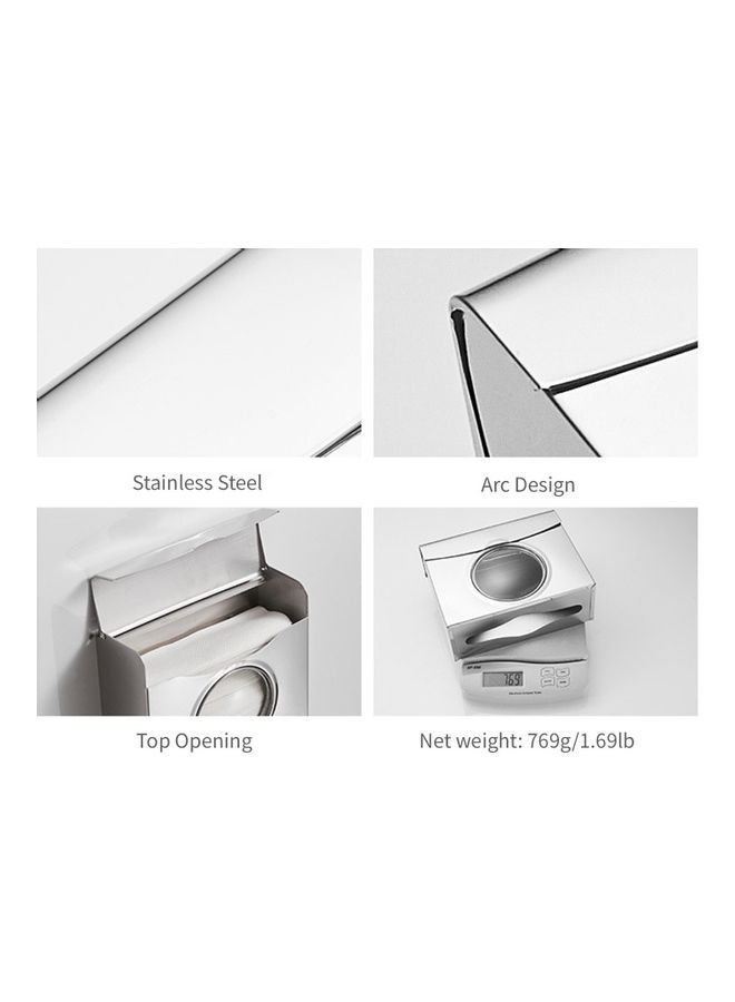 NIBEMINENT Paper Towel Dispenser Silver - Image 2