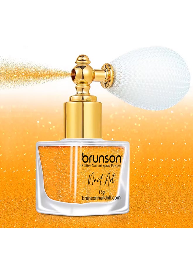 brunson Highlighter Powder Spray 15g Nail Art Craft Design Cosmetic Grade Body Glitter Spray Shimmer High Gloss Diamond Highlight Glitter Magic Powder Makeup Sparkle Glitter Hairspray Accessories BGPS04 - Image 2