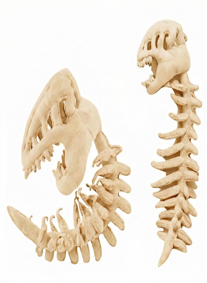 TechMax Solution Realistic Dinosaur Skeleton Costume Set, Halloween Fun Skeleton Dinosaur Costume, 3D Plush Dino-saur Skeletons Costume Set, Stuffed Spines for Halloween and Everyday Wear - Image 1