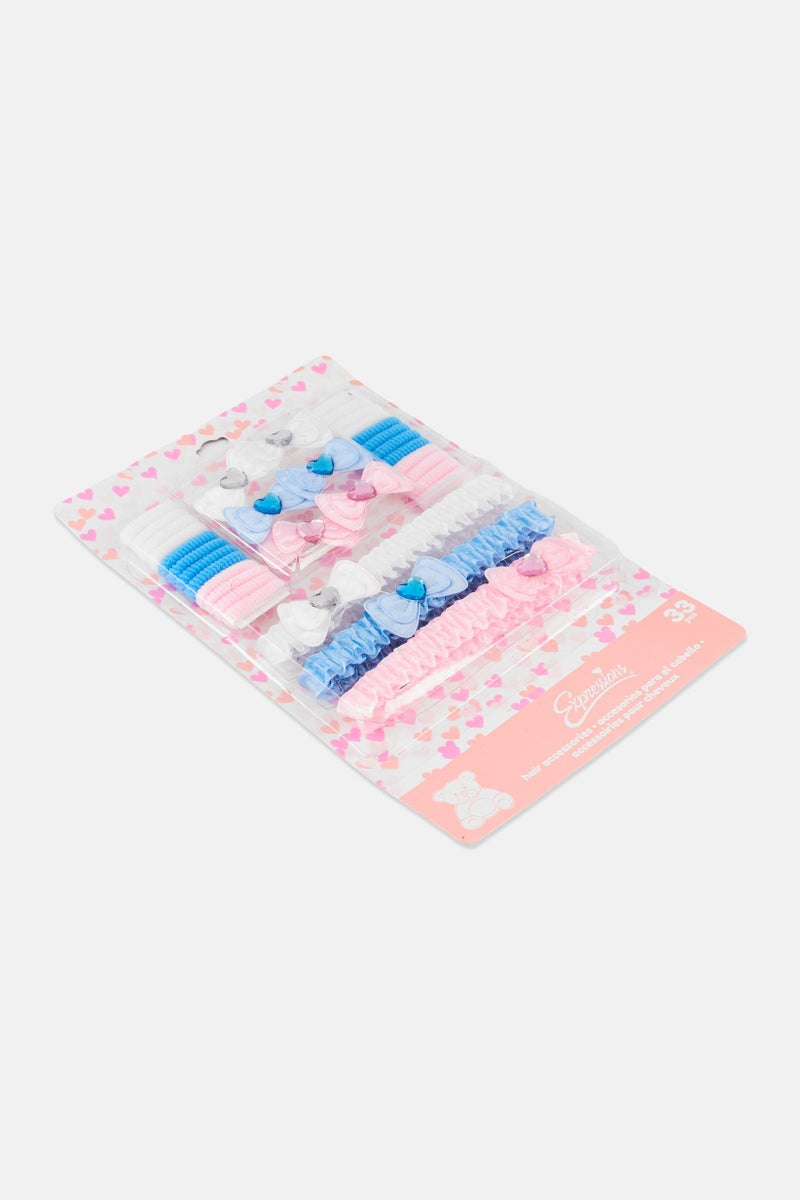 Expressions Toddlers Girl 33Pcs Hair Accessories Set, Multicolor - Image 3