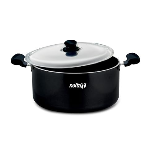 Nolta PS Large Biryani Pot 12.5 LTR, ISI Certified with 1yr Replace-Guarantee, PFOA-Free Non-Toxic Non-Stick Coating, Induction Base Biriyani Handi (34cm, Maroon) - Image 3