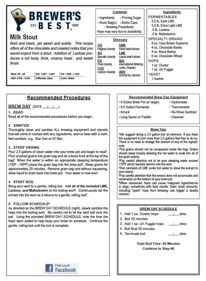 Brewer's Best Milk Stout by LD Carlson Company, Inc - Image 4