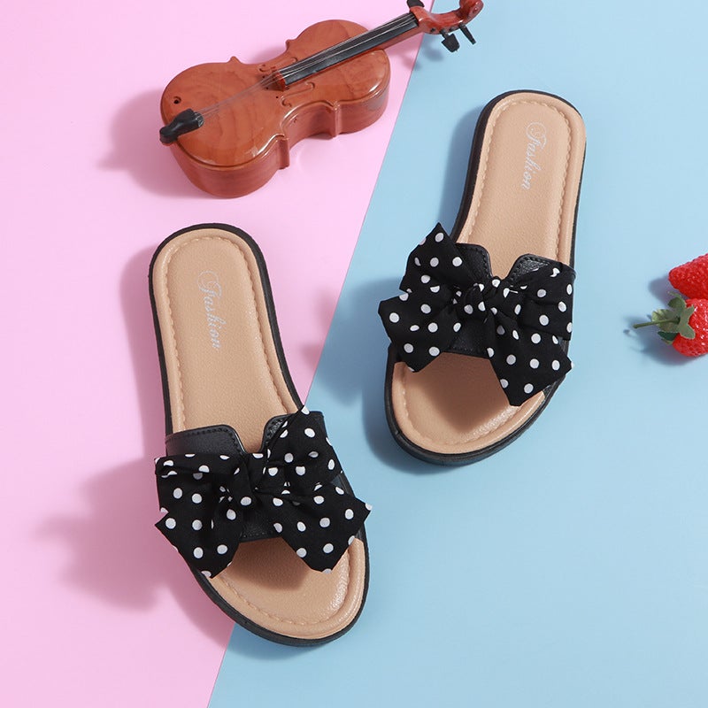 Summer Bow Slippers Womens Home Popular  Style Summer Home Sandals Womens Holiday Couples Beach Shoes1699 butterfly Black 1699 butterfly Black 