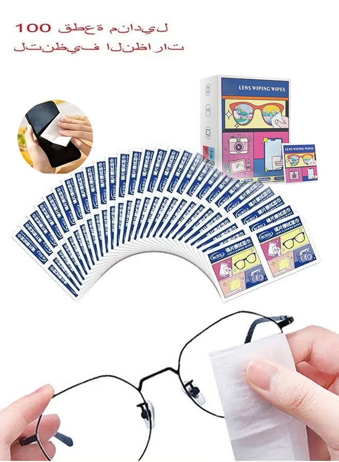 Unewshi 100 Pieces Lens Wipes, Wipes for Glasses, Camera Lenses, Mobile Phones, Laptop, Individually Wrapped Disposable in Bags - Image 3