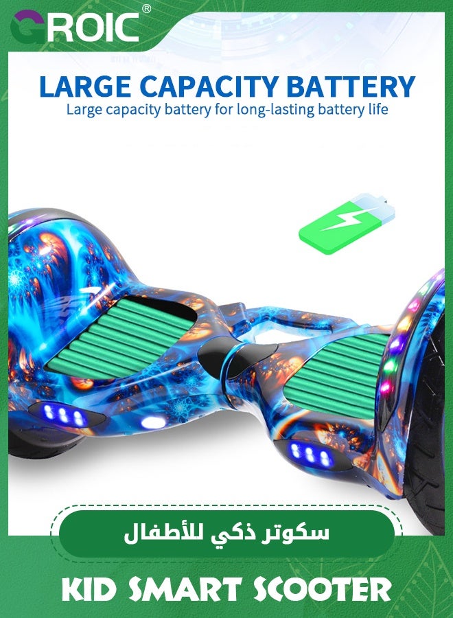 GROIC هوفر بورد مع مقود، هوفر بورد لجميع التضاريس مع أضواء LED ومحرك 500 واط، مقود قابل للتعديل، مجموعة معدات حماية مكونة من 6 قطع، هوفر بورد ذاتي التوازن للطرق الوعرة مع بلوتوث، جهاز تحكم عن بعد - Image 5