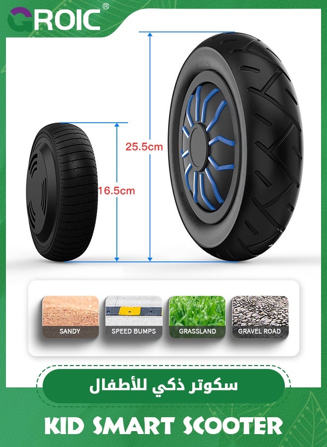 GROIC هوفر بورد مع مقود، هوفر بورد لجميع التضاريس مع أضواء LED ومحرك 500 واط، مقود قابل للتعديل، مجموعة معدات حماية مكونة من 6 قطع، هوفر بورد ذاتي التوازن للطرق الوعرة مع بلوتوث، جهاز تحكم عن بعد - Image 4