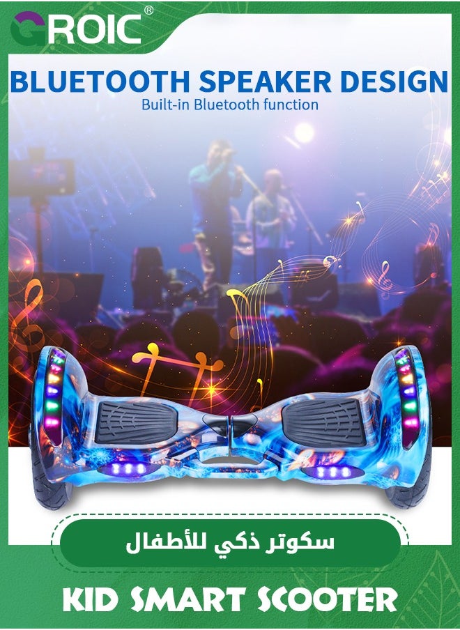 GROIC - Hoverboard with Handlebar, All Terrain Hoverboard with LED Lights & 500W Motor, Adjustable Handlebar, 6-Pcs Protective gear set，Self Balancing Off Road Hoverboards with Bluetooth, Remote Control - Image 1