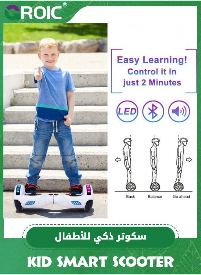GROIC - Hoverboard with Handlebar, All Terrain Hoverboard with LED Lights & 500W Motor, Adjustable Handlebar, 6-Pcs Protective gear set，Self Balancing Off Road Hoverboards with Bluetooth, Remote Control - Image 1
