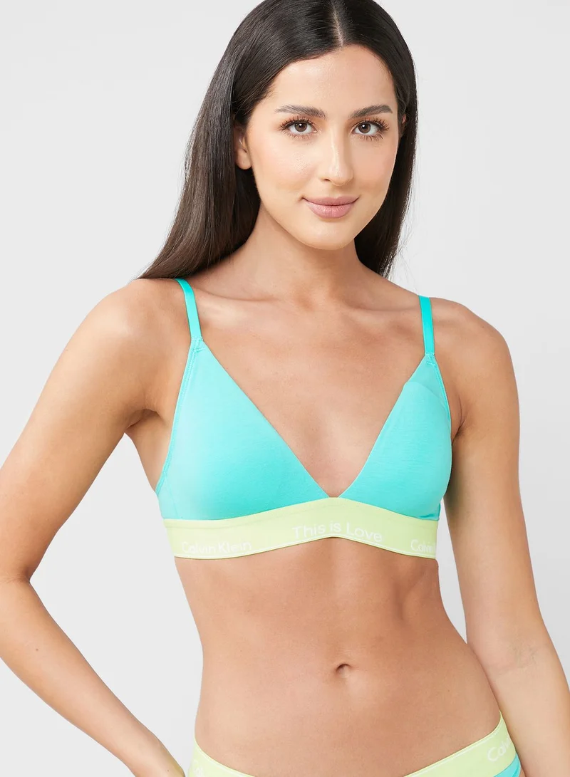 CALVIN KLEIN Strappy Logo Band Bikini Top