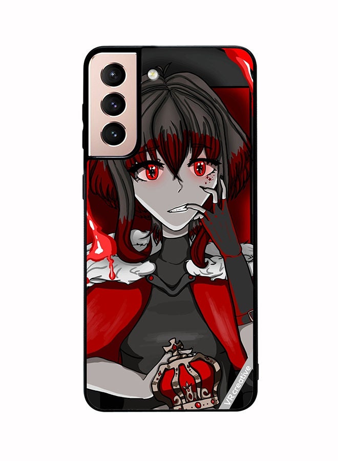 VR CREATIVE Protective Case Cover For Samsung Galaxy S21 Plus 5G Portrait Of Anime Character Girl Design Multicolour - Image 1