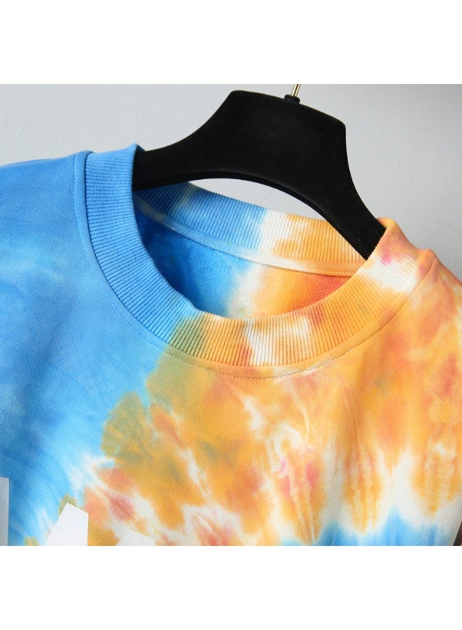 KUYING Women Sportswear Fit Long Sleeves Yoga Sweatshirt, Orange Combo - Image 3