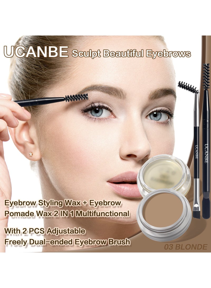 Ucanbe UCANBE Waterproof Long Lasting Brow Gel and Pomade Duo  - Image 2