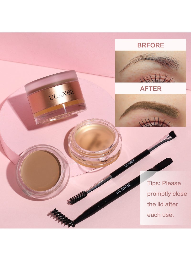 Ucanbe UCANBE Waterproof Long Lasting Brow Gel and Pomade Duo  - Image 3