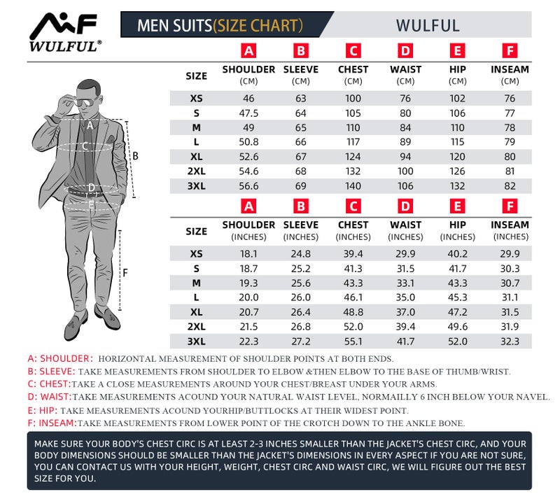WULFUL Men's 3 Piece Slim Fit Suit Set Two Button Blazer Jacket Vest Pants Tuxedo Set for Party, Wedding and Business Black - Image 3