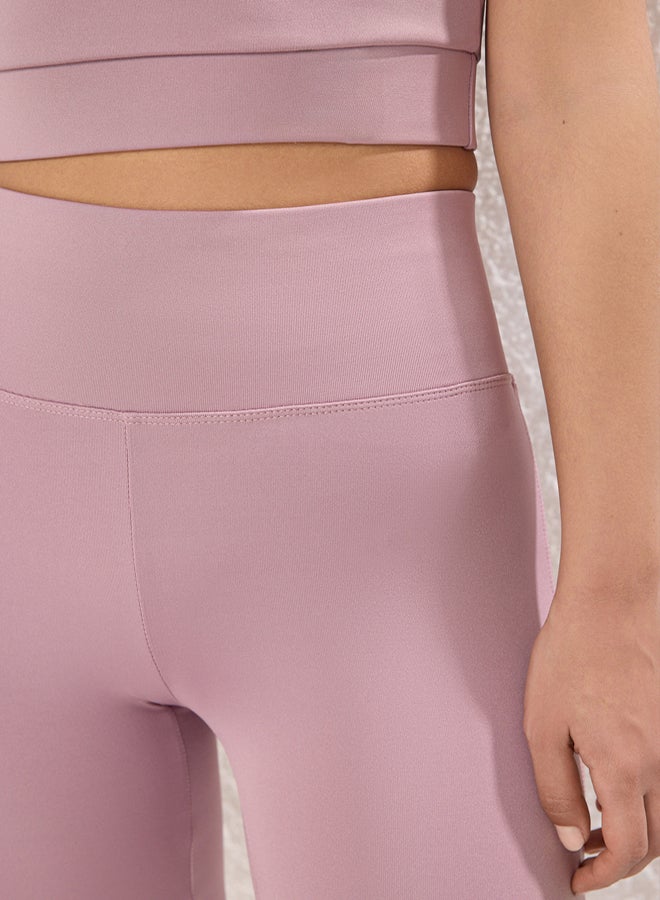 trendyol Pale Pink Wide Waist Elastic Extra Compression Full Length Knitted Sports Leggings - Image 3