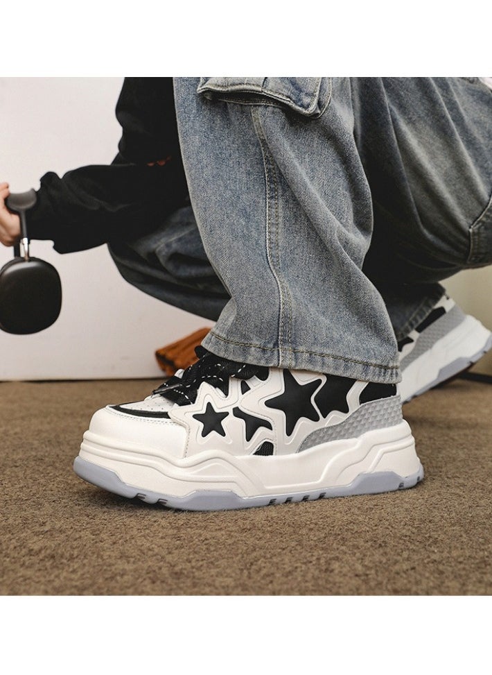 KUYING - New Thick Sole Elevated Board Shoes - Image 1