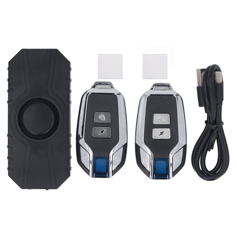 Bike Anti-Theft Alarm with Remote Control Vibration Sensor Rechargeable Bike Alarm - 115dB Loud 6 Alarm Sounds Motorcycle Security Alarm for Electric Bikes - Image 1