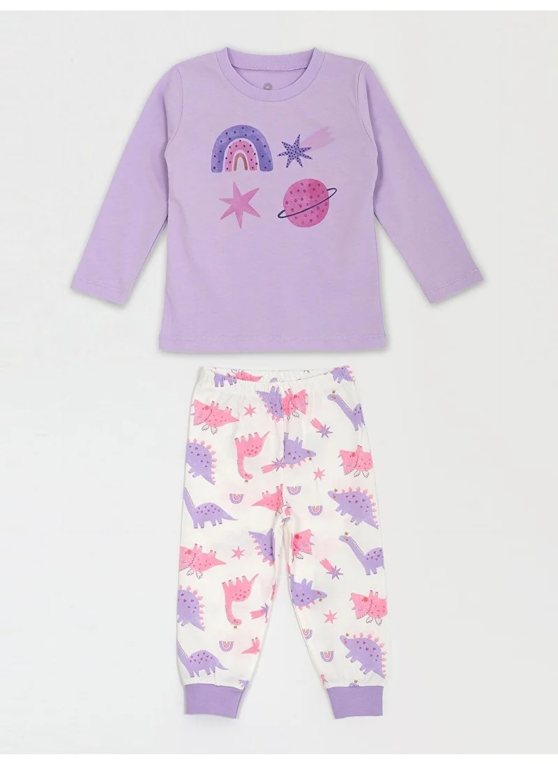 Luggi Baby Printed Girls Pajama Set 3 Months-3 Years