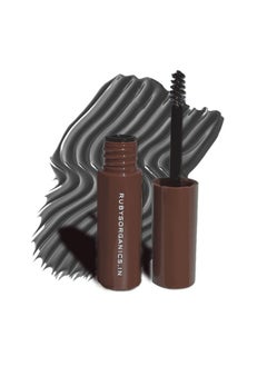 Ruby's Organics Tinted Eyebrow Gel With Castor Oil, Waterproof & Smudgeproof, Lifts, Shapes And Thickens Scanty Brows, Promotes Hair Growth, Natural & Non-Toxic, Face Makeup For Women - Ash (6Ml)  - Image 1