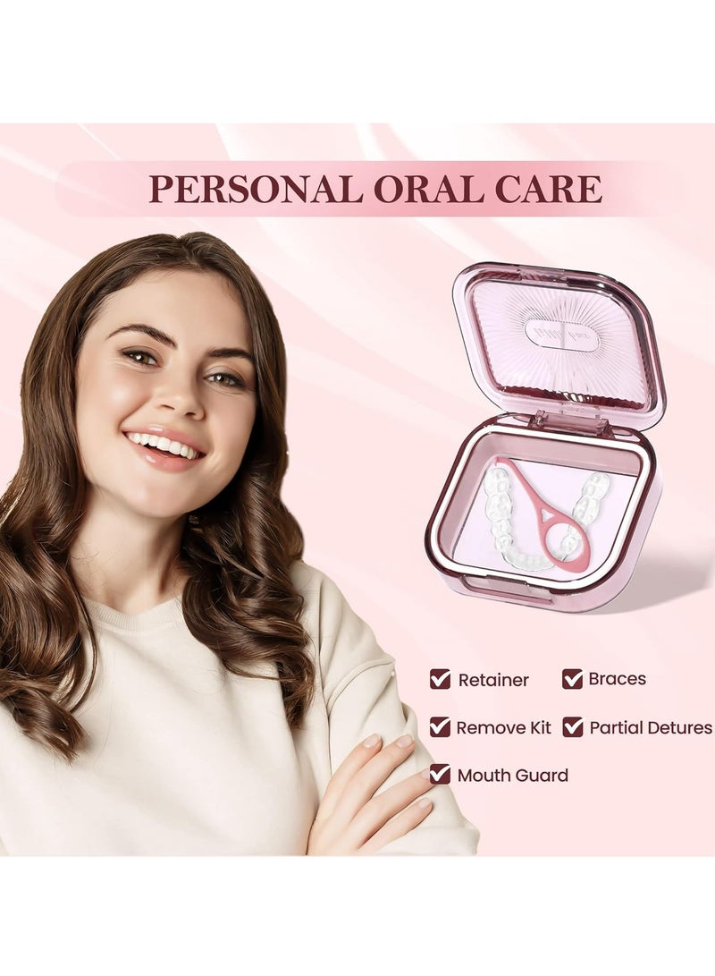 Loquat Set of 3 Denture Bath Box Denture Cup Case, Mouth Guards Container,Partial Denture Soak Container - Image 4