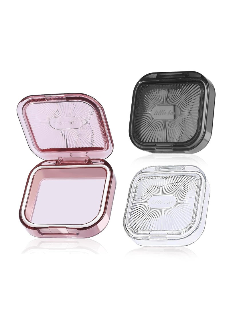 Loquat Set of 3 Denture Bath Box Denture Cup Case, Mouth Guards Container,Partial Denture Soak Container - Image 1