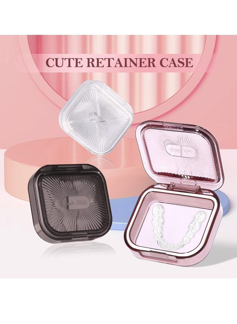 Loquat Set of 3 Denture Bath Box Denture Cup Case, Mouth Guards Container,Partial Denture Soak Container - Image 3