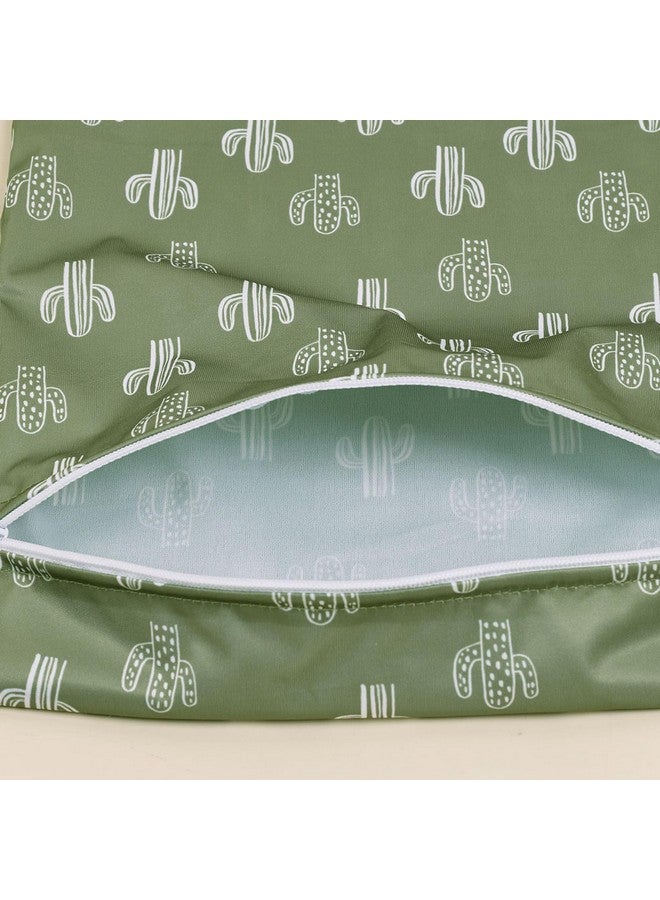 Happy Flute HappyFlute 2pcs Waterproof Bag Set - Cactus & Animal Pattern Wet/Dry Bag for Towels, Diapers, Swim, Beach, Gym - 10.2x14.4 inches - Image 3