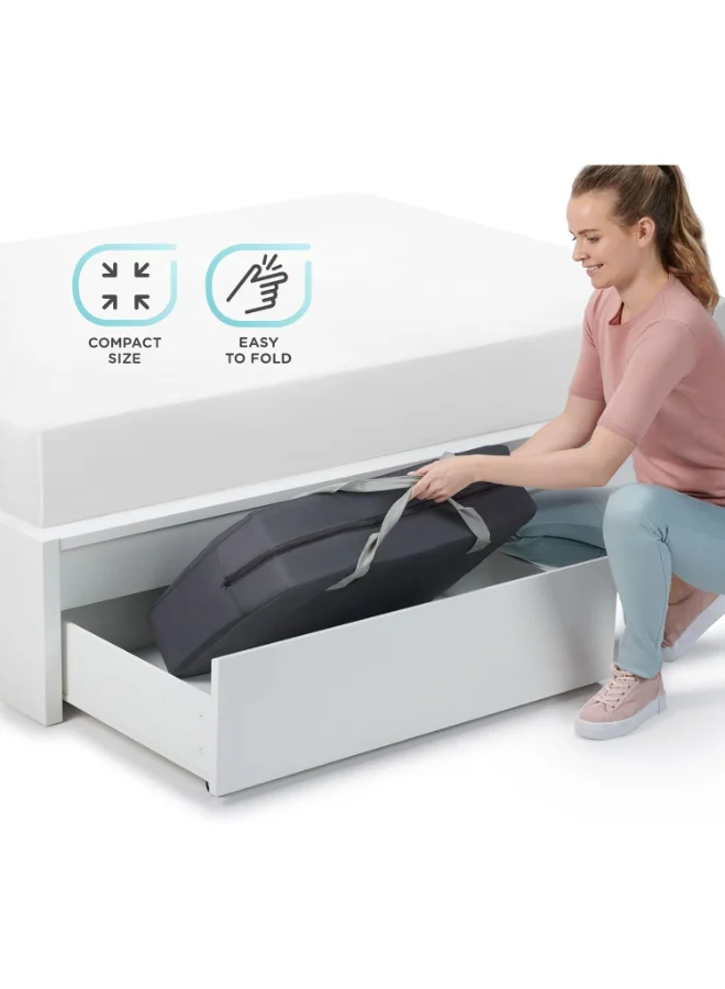 Kinderkraft Movi Travel Cot - Grey And Wood