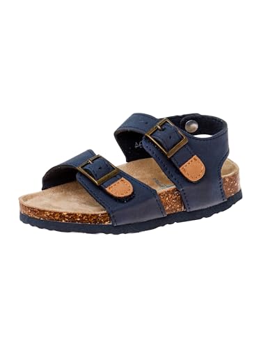 Rugged Bear Boys Summer Casual Adjustable Strap Cork Sandals, Navy, 8 Toddler - Image 5