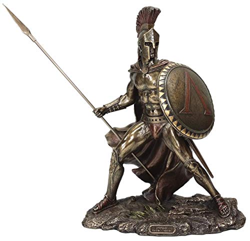 UNICORN STUDIO Greek Military King Leonidas Statue Bronze Finish - Image 1