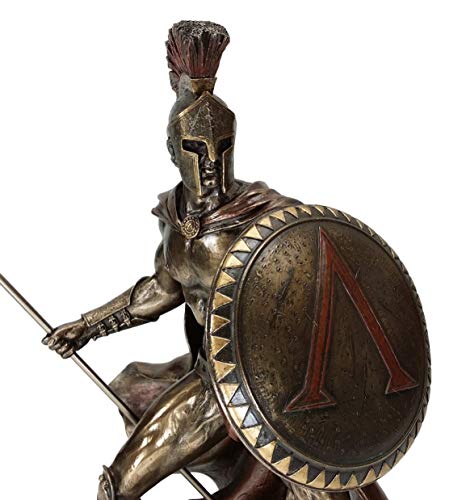 UNICORN STUDIO Greek Military King Leonidas Statue Bronze Finish - Image 3