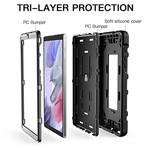 Azzsy Case for Samsung Galaxy Tab A7 Lite 8.7 Inch 2021 (SM-T220/T225), Slim Heavy Duty Shockproof Rugged High Impact Protective Case,Black - Image 5