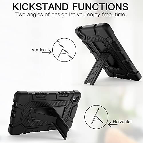 Azzsy Case for Samsung Galaxy Tab A7 Lite 8.7 Inch 2021 (SM-T220/T225), Slim Heavy Duty Shockproof Rugged High Impact Protective Case,Black - Image 3
