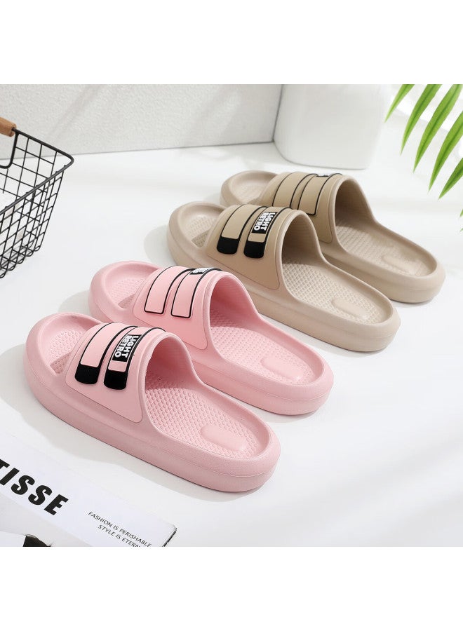 Guoluofei Thick-soled Slip-on Sandals For Men And Women, Summer Bathroom Shower Non-slip Couple Indoor Slippers, Black, Size 37-38 - Image 4