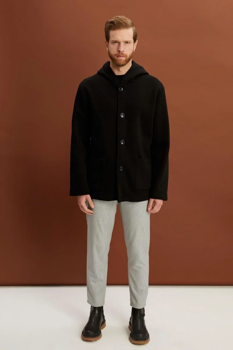 Alexander Gardi Alexandergardı Hooded Oversize Cardigan with Ribbon Inside (E23-607 03)