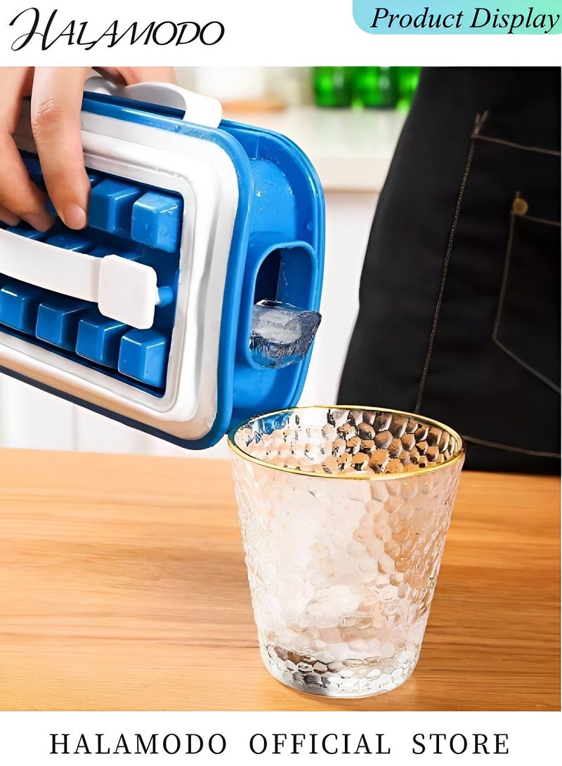 HALAMODO Ice Cube Mold Silicone Reusable Ice Cube Mold Foldable Flexible Ice Molds Household Ice Maker for Cocktail, Whiskey, Baby Food, Chocolate, BPA Free  - Image 3
