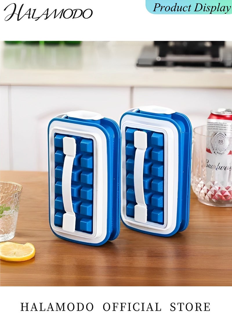 HALAMODO Ice Cube Mold Silicone Reusable Ice Cube Mold Foldable Flexible Ice Molds Household Ice Maker for Cocktail, Whiskey, Baby Food, Chocolate, BPA Free  - Image 4