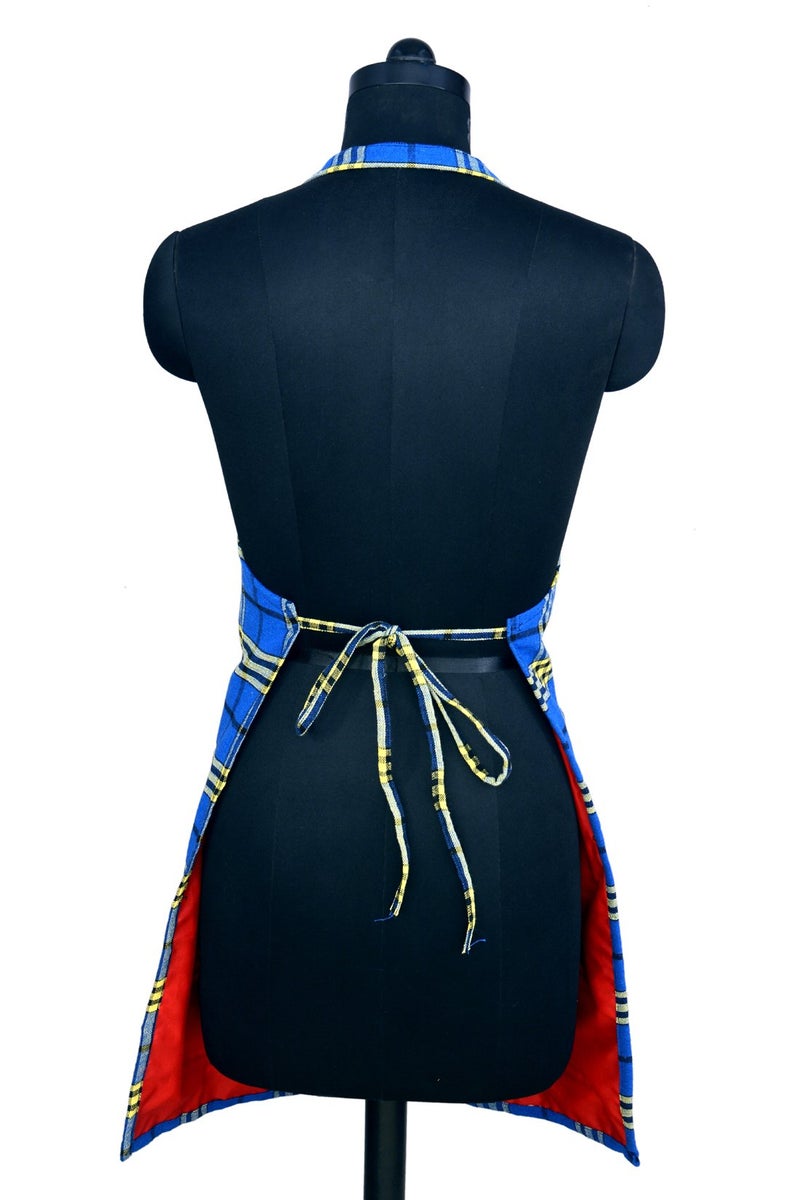 Switchon Polycotton waterproof unisex Apron, Free size, Blue,1 piece - Image 2