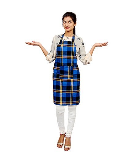 Switchon Polycotton waterproof unisex Apron, Free size, Blue,1 piece - Image 3