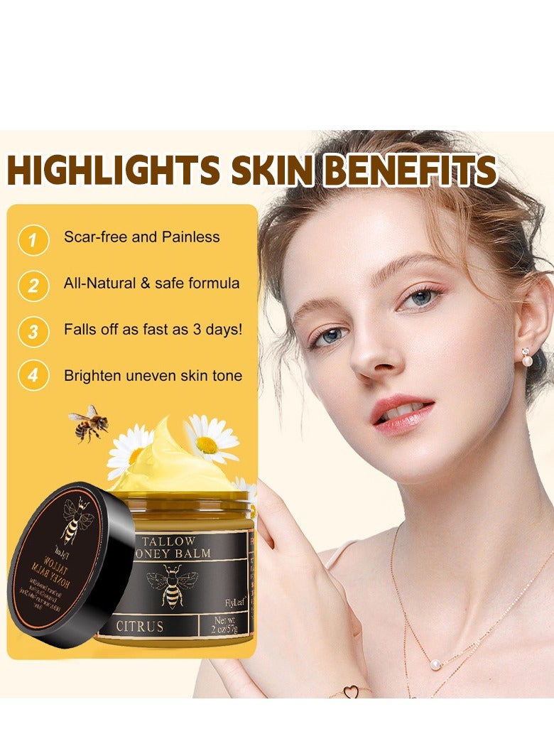 Fly Leaf Organic Grass-Fed Beef Tallow Balm with Raw Honey - Moisturizing Cream for Soft, Smooth Skin - Handmade All-Natural Moisturizer - 2oz - Image 2