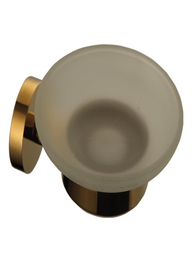 Hindware Italian Collection Soap Holder for Bathroom | PVD Coated Soap Case | Brass Soap Stand for Bathroom with Acrylic Dish | Luxury Pure Gold Color Finish | Premium Bathroom Accessories Series