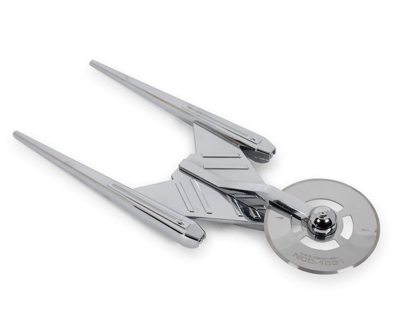 Star Trek Discovery Crossfield Starship Metal Pizza Cutter Wheel  Premium Houseware Stainless Steel Kitchen Utensil  Easy To Cut And Clean  9 Inches Long