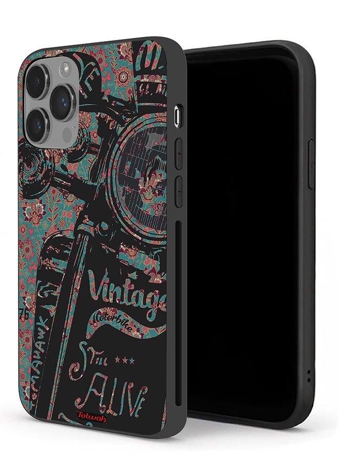 Tolwak Apple iPhone 14 Pro Protective Case Vintage Motorbike - Image 1