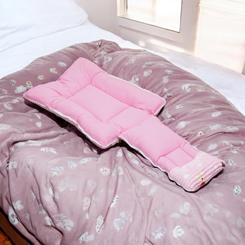 VOIDROP Velvet Baby Sleeping Bag 3 in 1 for New Born Babies Baby Fur Material Portable Travelling Bed for Infants Premium QULAITY Baby Breastfeeding Bed Flamingo Pink - Image 5