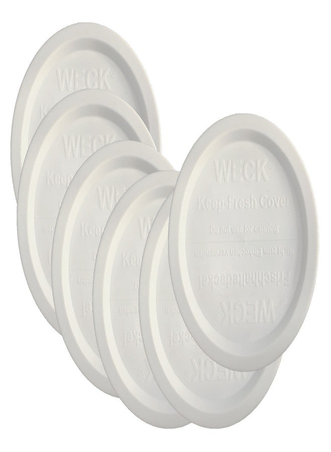 Weck Jar Keep Fresh Plastic Lids, 6 PACK (Large = 100mm). Fits Models 740, 741, 742, 743, 738, 739, 744, 745, 748, 974 - Image 1